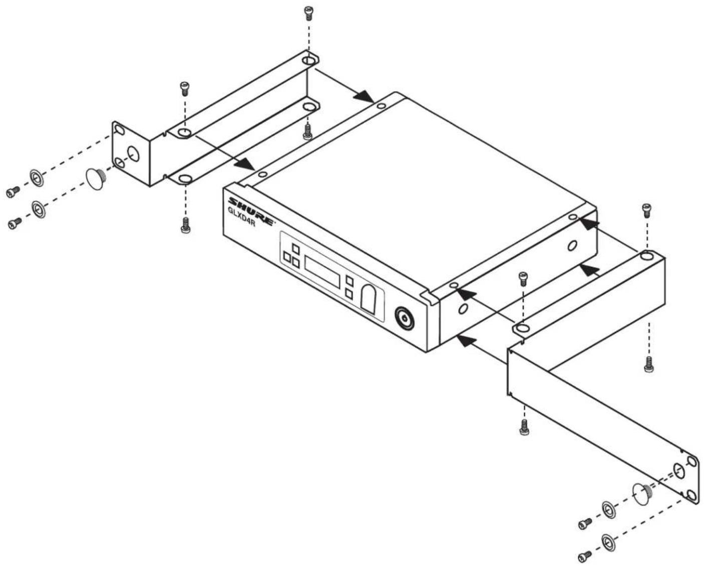SHURE GLXD24R - Rack-Mounting Instructions - 1