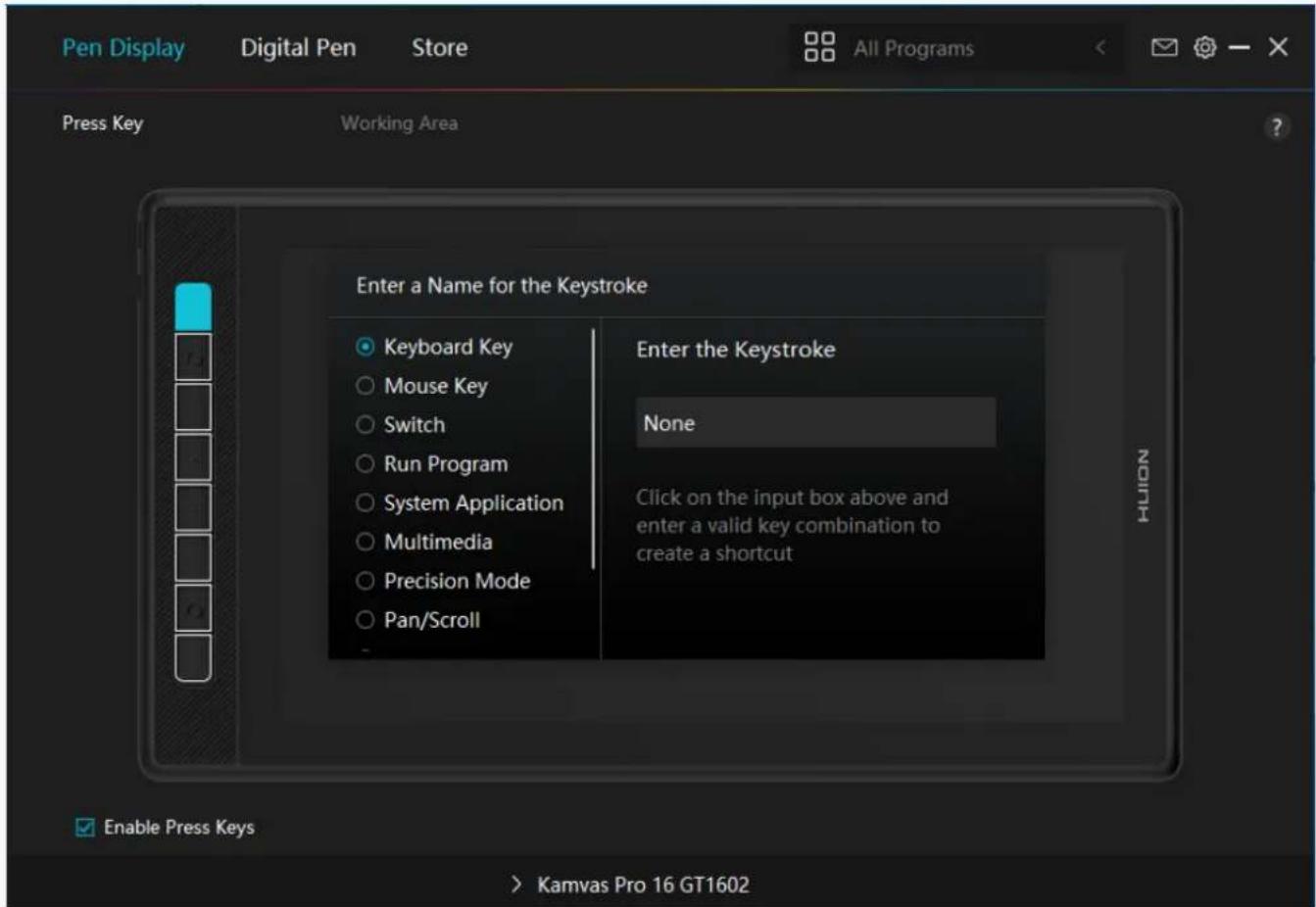 Huion Kamvas Pro 16 GT1561 - Press Key - 1