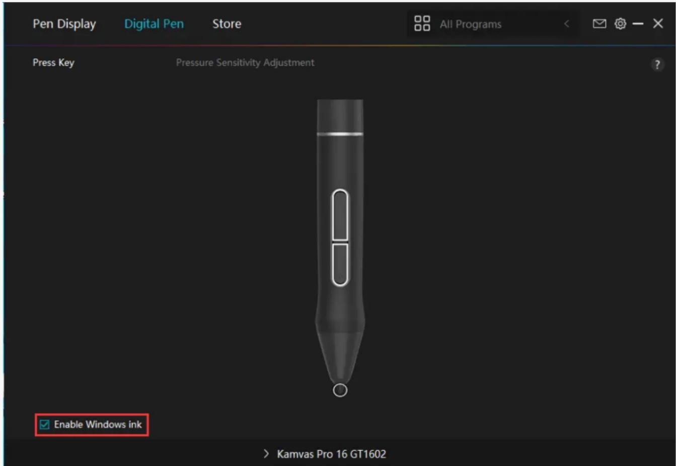 Huion Kamvas Pro 16 GT1561 - Enable Windows ink - 1