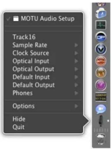 MOTU Track16 - ACCESSING THE TRACK16 SETTINGS - 1