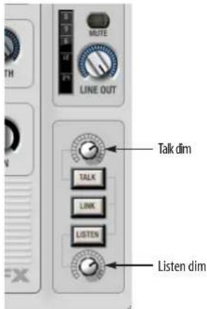 MOTU Track16 - Talkback / Listenback Monitor Dim - 1
