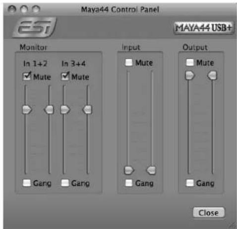 ESI Maya44 USB+ - Control Panel unter Mac OS X - 2