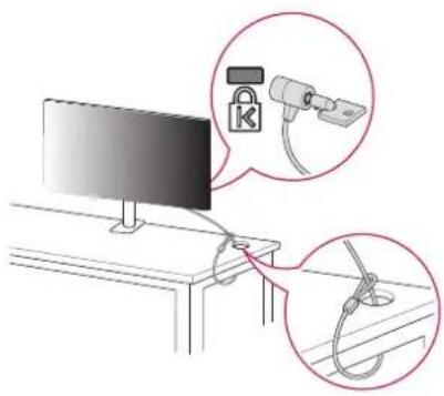 LG 27QN880-B - Using the Kensington Lock - 1