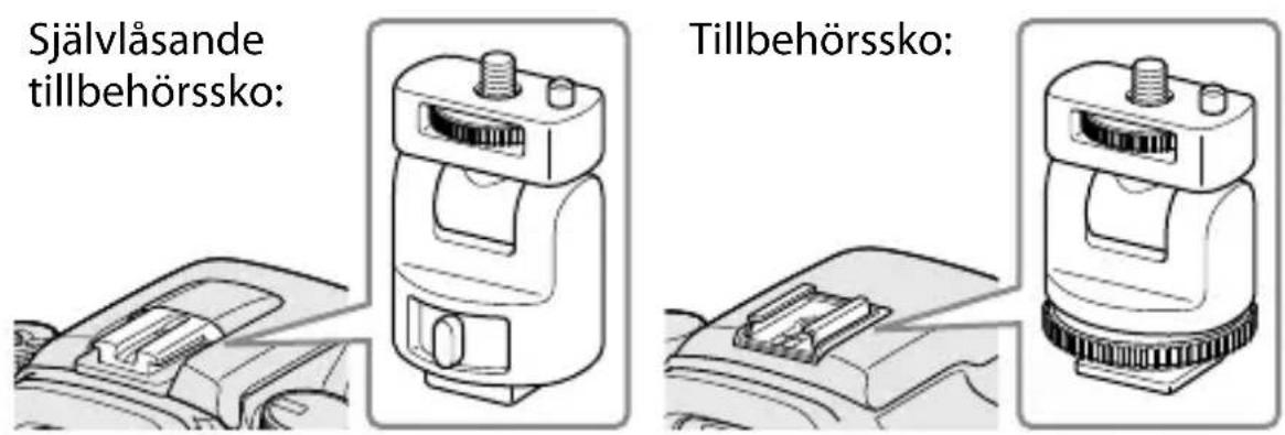 Självlåsande tillbehörssko: Tillbehörssko: