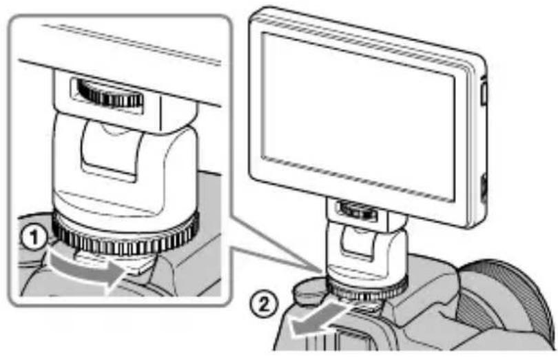 SONY CLM-V55 - Bij gebruik van een accessoireschoen: - 1