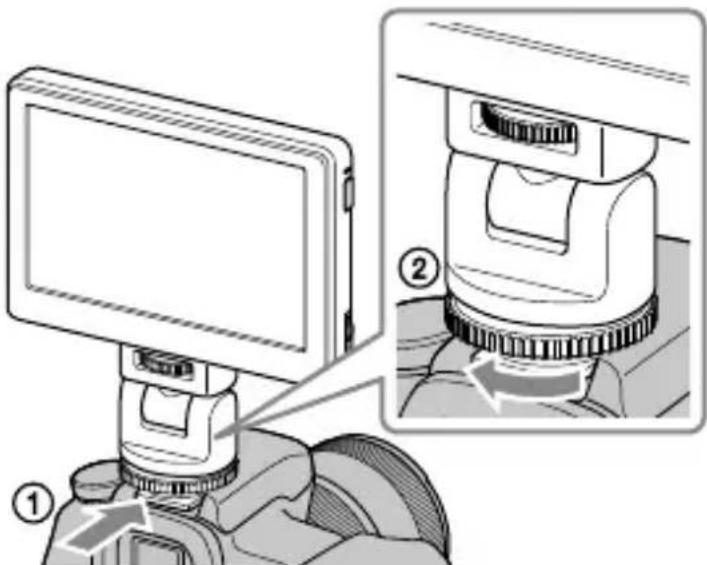 SONY CLM-V55 - Bij gebruik van een accessoresschoen: - 1