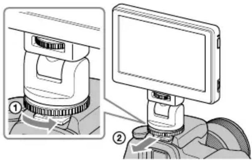 SONY CLM-V55 - Se si utilizza una slitta portaccessori: - 1