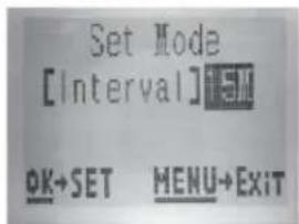 Set Mode [Interval]TM OK+SET MENU+EXIT