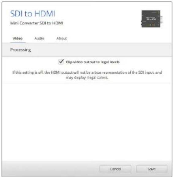 Blackmagic Design OpenGear Converter Sync Generator - Menu "Processing" - 1