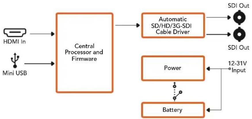 Blackmagic Design OpenGear Converter Sync Generator - POWER +12V - 1