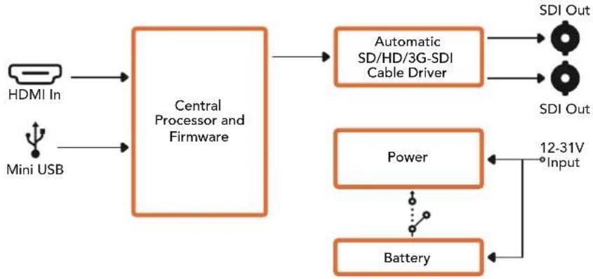 Blackmagic Design OpenGear Converter Sync Generator - Power +12V - 1