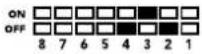 Blackmagic Design OpenGear Converter Sync Generator - Mini Switch Settings Example: - 3