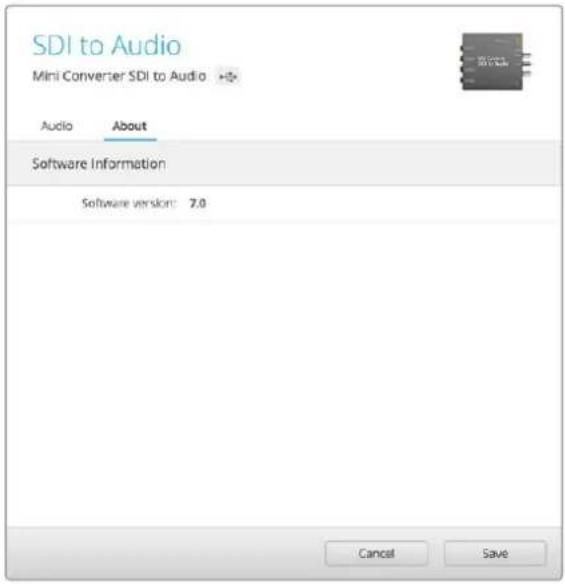 Blackmagic Design OpenGear Converter Sync Generator - Pestaña «About» - 1