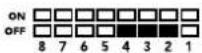 Blackmagic Design OpenGear Converter Sync Generator - Mini Switch Settings Example: - 1
