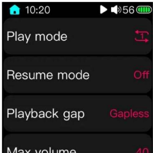 FiiO M5 - Play settings - 1