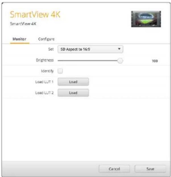 Blackmagic Design SmartView Duo - Como carregar uma LUT 3D na LUT 3D 1: - 1