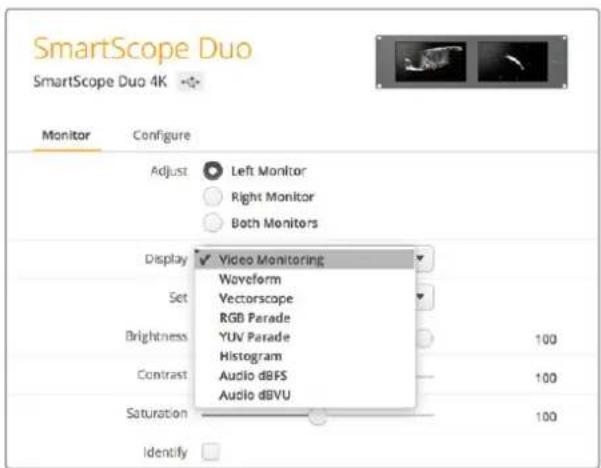 Blackmagic Design SmartView Duo - Настройки Monitor - 1