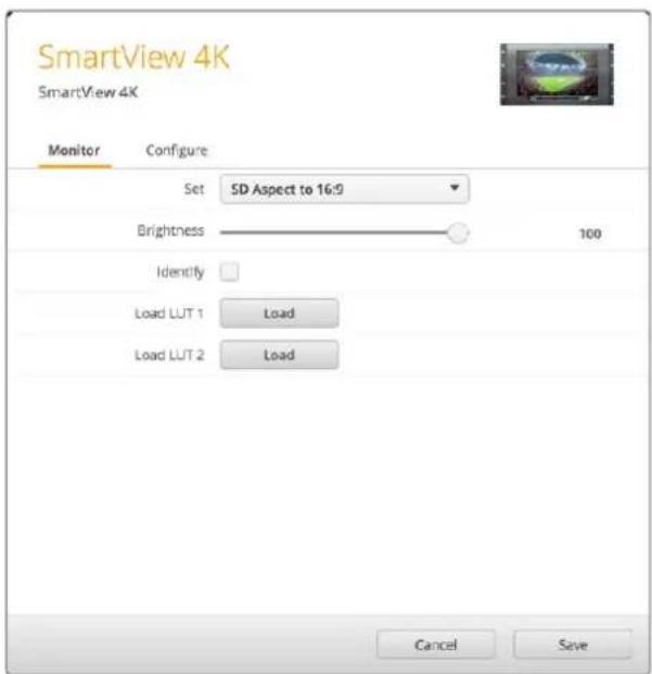Blackmagic Design SmartView Duo - Para aplicar una tabla de conversión: - 1