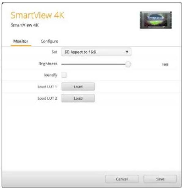 Blackmagic Design SmartView Duo - 3D LUT 1에 3D LUT을 로딩하는 방법 - 1