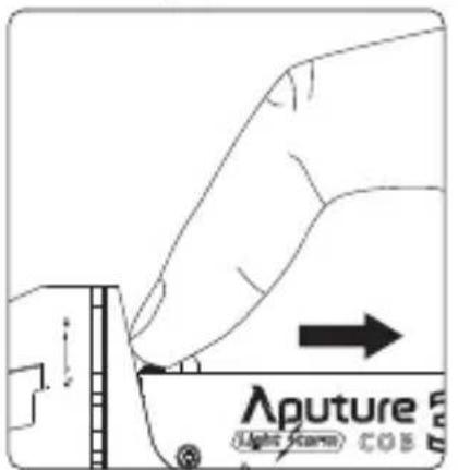 Aputure Light Storm LS C300d II - Attaching/detaching the protection cover - 1