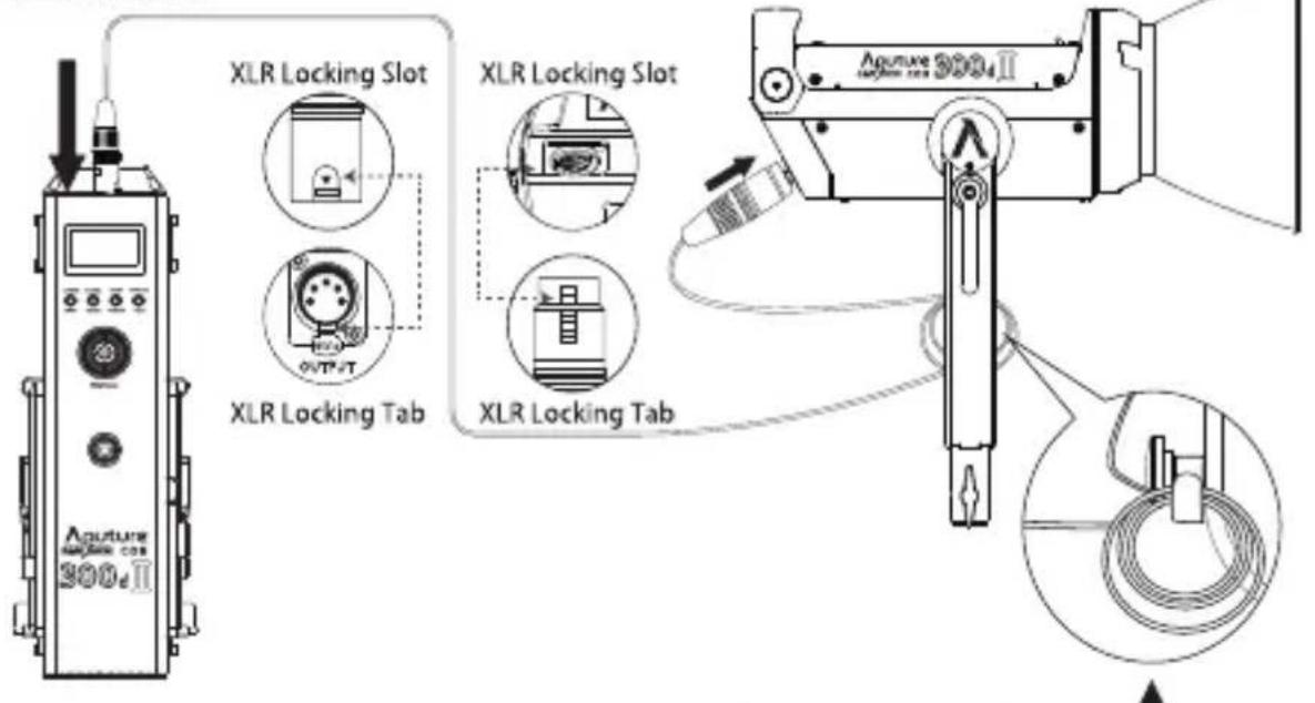 Aputure Light Storm LS C300d II - Connect the light to the control box - 1