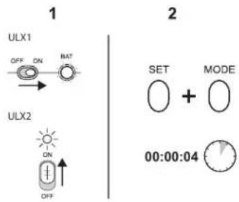 SHURE ULX2 - Lock/Unlock Power (On) - 1