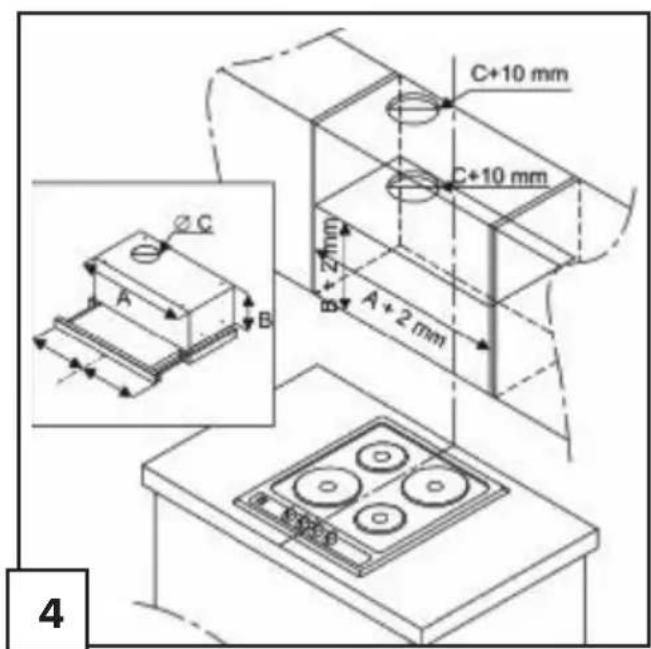 C+10 mm C+10 mm Ø C A B N mm A + 2 mm 4