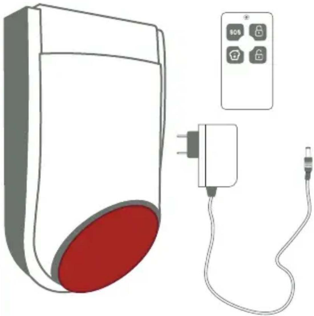 seguridad (se activa cuando el módulo principal es desprendido de la superficie donde esté instalado) Altavoz Entrada de alimentación Interruptor de encendido/ apagado Botón de configuración