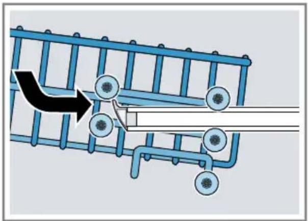 SIEMENS SN63HX41TE - Oberen Geschirrkorb mit Rollenpaaren einstellen - 2