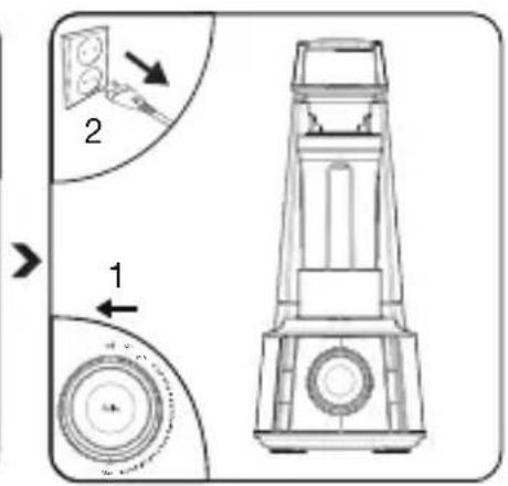 Technical diagram showing a mechanical device with labeled parts and directional arrows indicating motion or assembly.