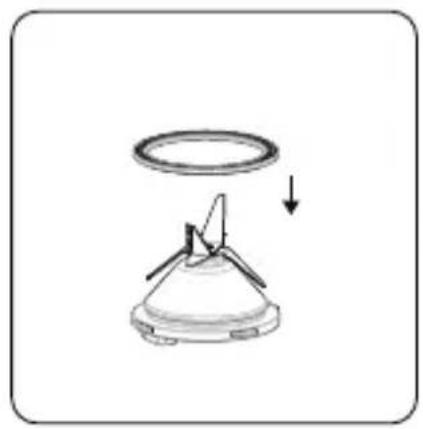 BEKO TBV8106BX - Colocar la cuchilla de picado - 1