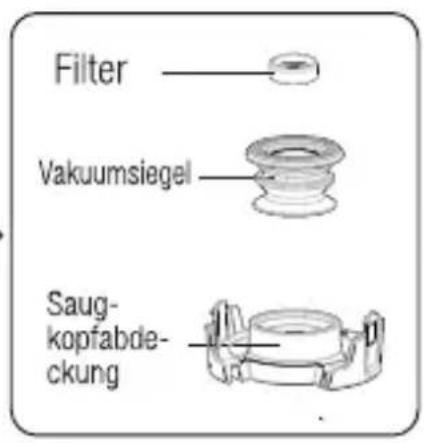 Filter Vakuumsiegel Saug- kopfabde- ckung