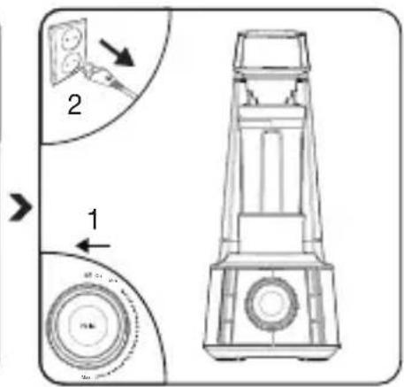 Technical diagram showing a mechanical device with labeled parts and directional arrows indicating motion or assembly.