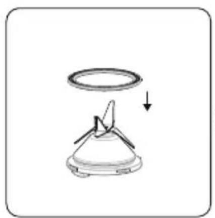 BEKO TBV8106BX - Installing the Chopping Blade - 1