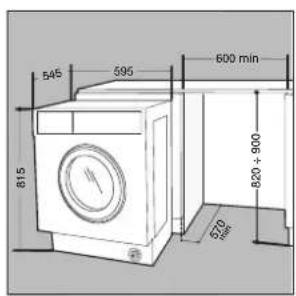 545 595 600 min 815 820 + 900 670 mm