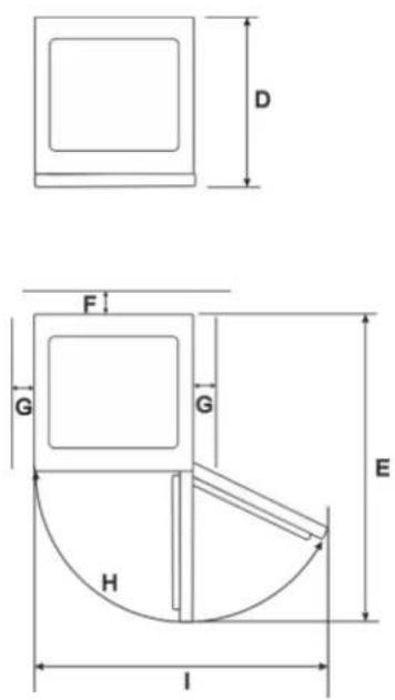 Exquisit RKB 05-14 A+C743 - Gerätemaße in mm und Grad - 2