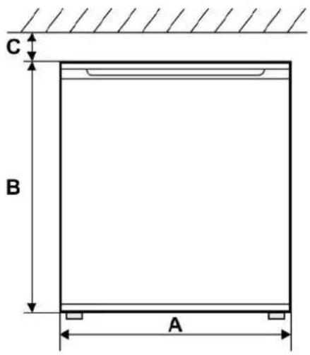 Exquisit RKB 05-14 A+C743 - Gerätemaße in mm und Grad - 1