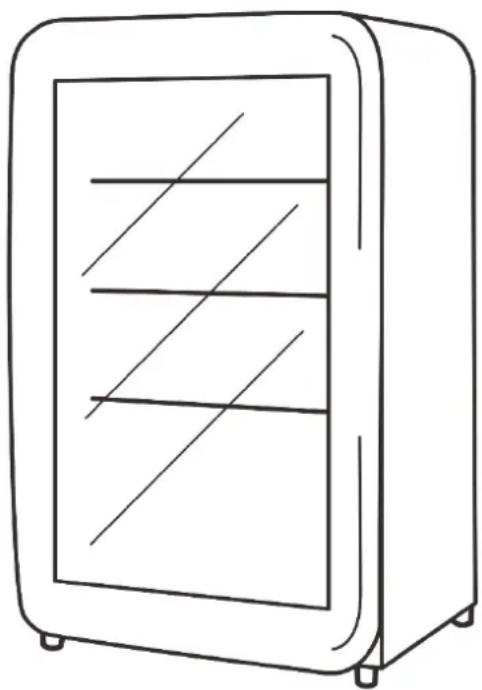 Exquisit RKB 60-14 A+Gsw - Glastür-Getränkekühlschrank RKB 60-14 A+ G - 1