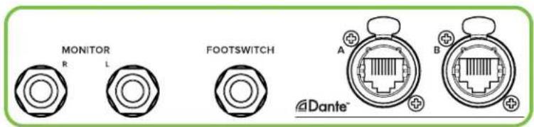 MONITOR R L FOOTSWITCH A B Dante™