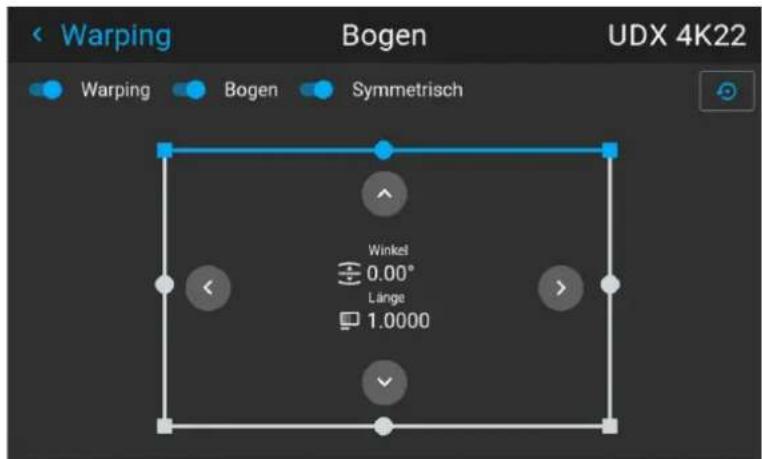 Warping Bogen UDX 4K22 Warping Bogen Symmetrisch Winkel 0.00° Länge 1.0000