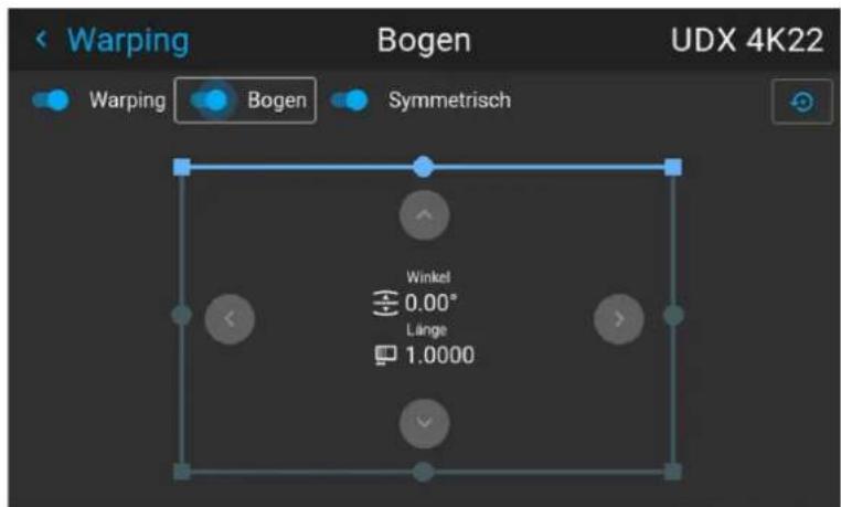 Warping Bogen UDX 4K22 Warping Bogen Symmetrisch Winkel 0.00° Länge 1.0000