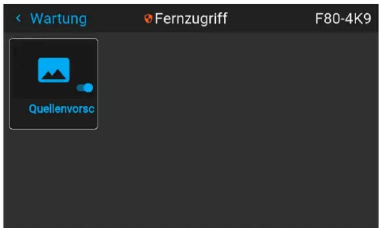 Wartung Fernzugriff F80-4K9 Quellenvorsc