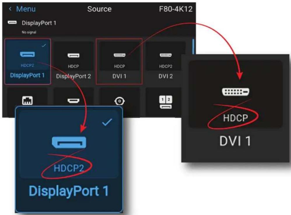 Barco F80-Q12 - Informationen zum HDCP - 1