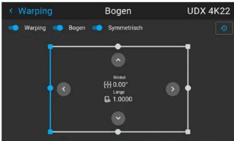 Warping Bogen UDX 4K22 Warping Bogen Symmetrisch Winkel (0.00° Lange 1.0000