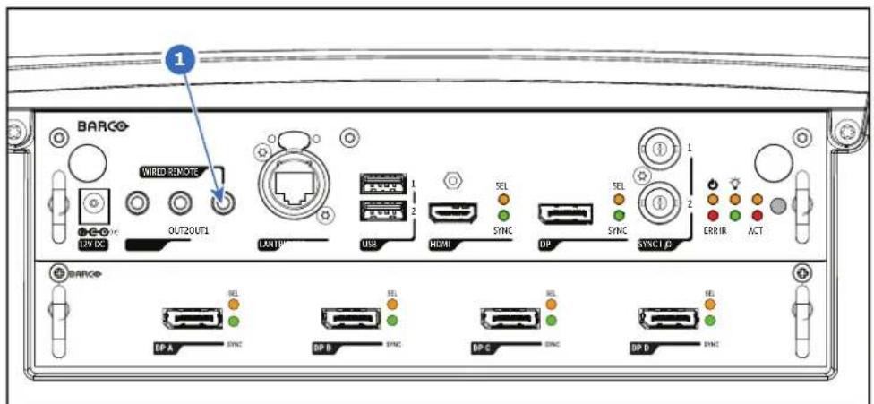 1 BARCO Wired REMOTE OUT2OUT1 LANTRIP USB HDMI OP SYNC 1 2 3 4 5 6 7 8 9 10 11 12 13 14 15 16 17 18 19 20 21 22 23 24 25 26 27 28 29 30 31 32 33 34 35 36 37 38 39 40 41 42 43 44 45 46 47 48 49 50 51 52 53 54 55 56 57 58 59 60 61 62 63 64 65 66 67 68 69 70 71 72 73 74 75 76 77 78 79 80
