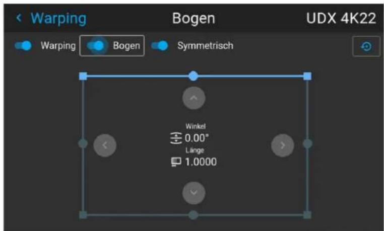 Warping Bogen UDX 4K22 Warping Bogen Symmetrisch Winkel 0.00° Länge 1.0000