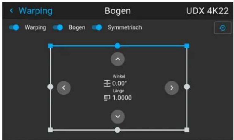 Warping Bogen UDX 4K22 Warping Bogen Symmetrisch Winkel 0.00° Länge 1.0000