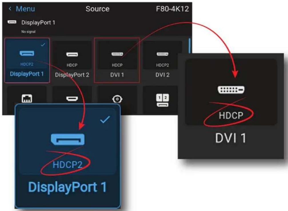 Barco F80-Q9 - Informationen zum HDCP - 1
