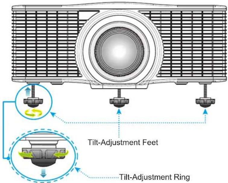 Tilt-Adjustment Feet Tilt-Adjustment Ring