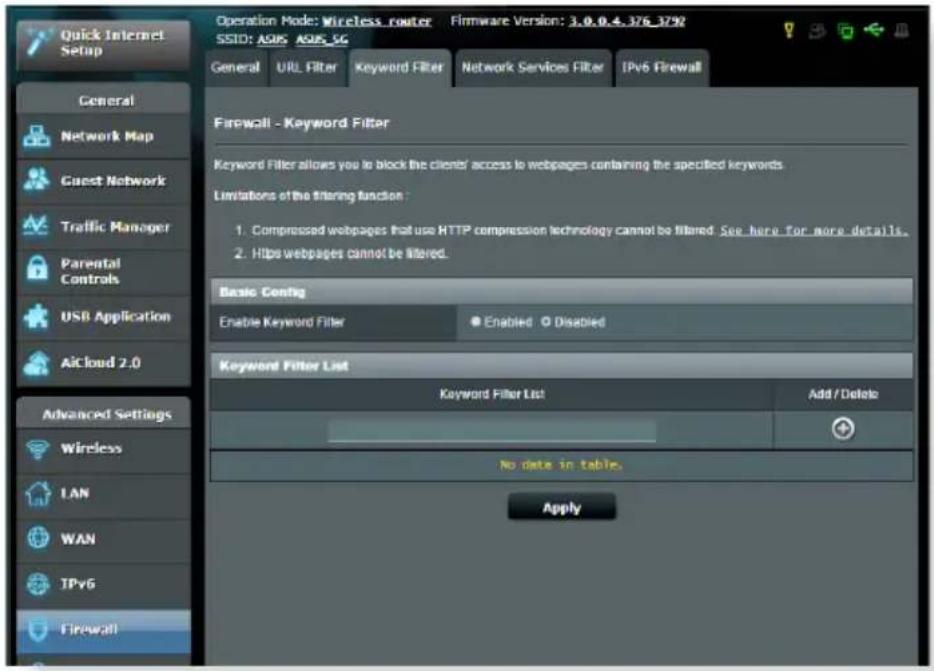 ASUS RT-AC58U V2 - So richten Sie einen URL-Filter ein: - 1